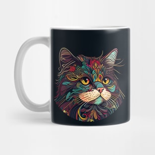 Boho Cat Lady Vintage - Cat Hippy Lover Mug